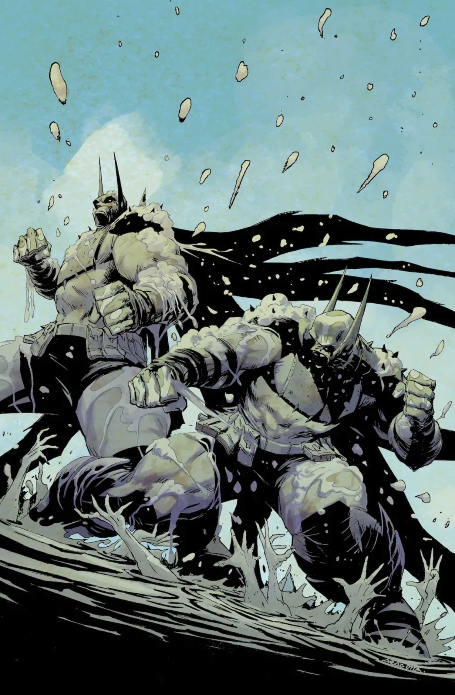 absolute batman 23 cover showing batman vs clayface