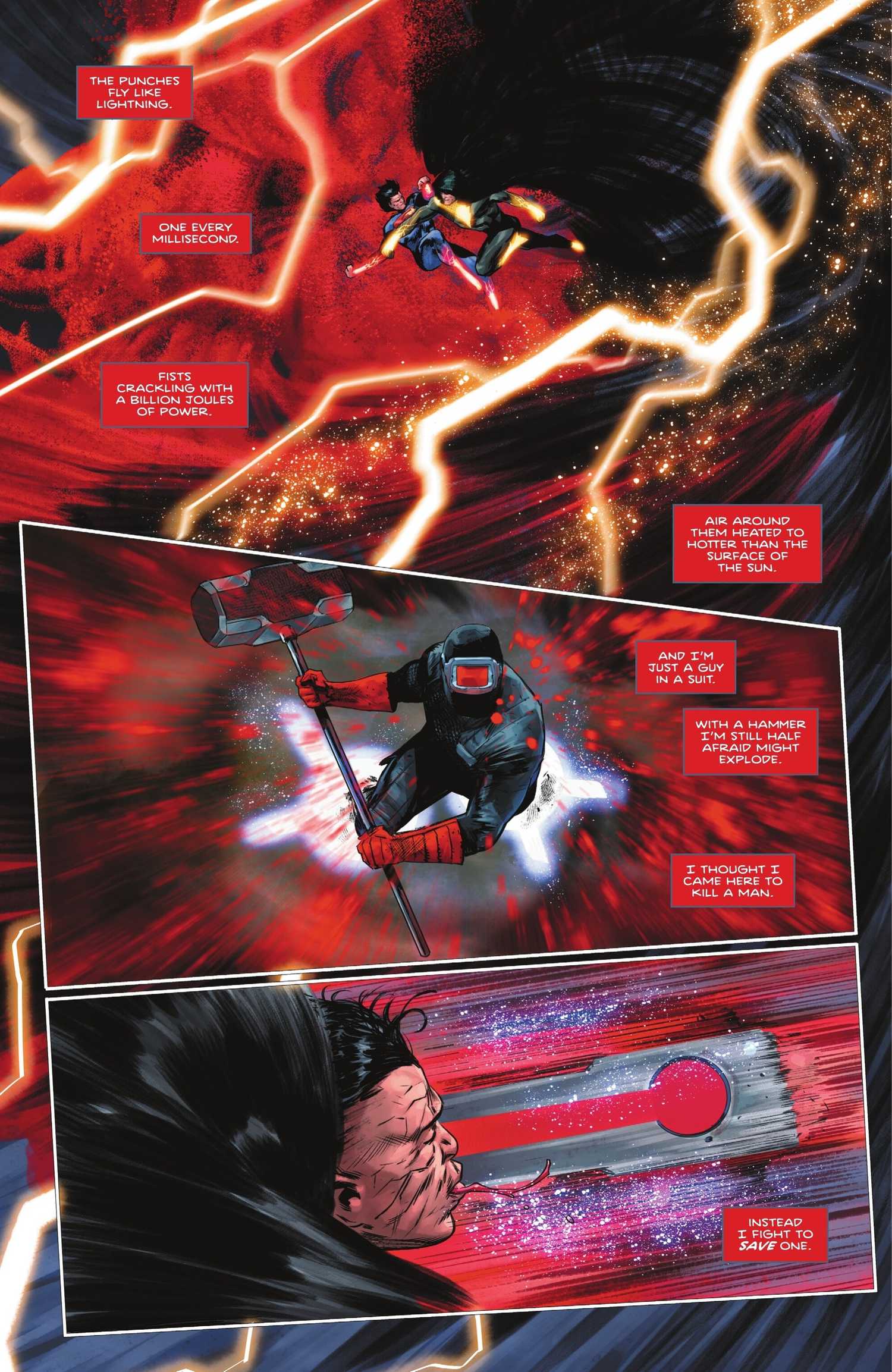 Absolute Superman #19 King Shazam punches Superman 3