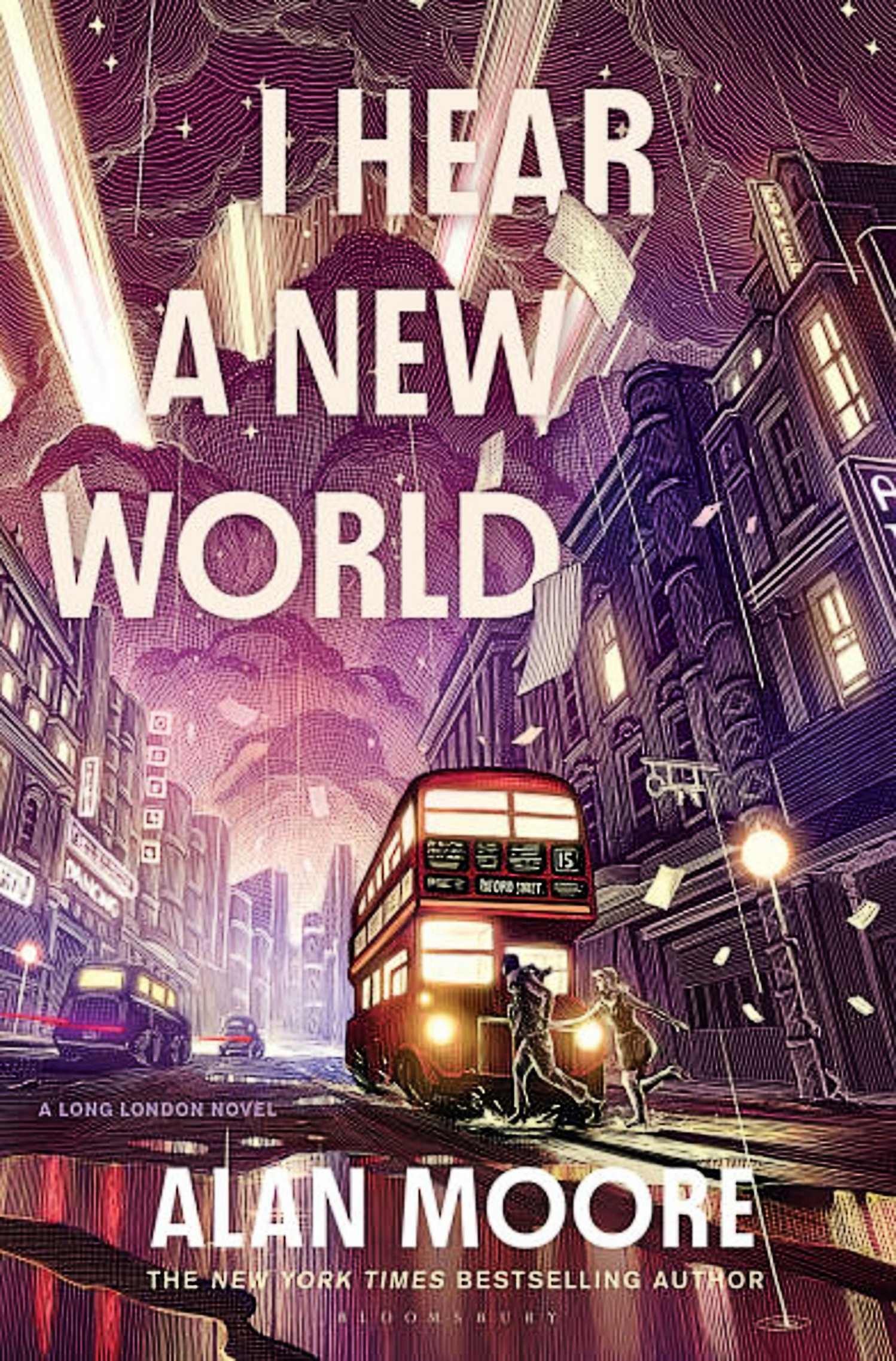 Alan Moore I Hear A New World Book cover, a purple London street