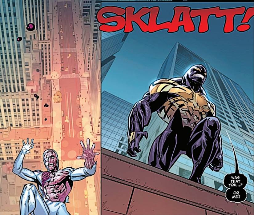 Amazing Spider-Mab #257, Venom watches Torment fall to his death
