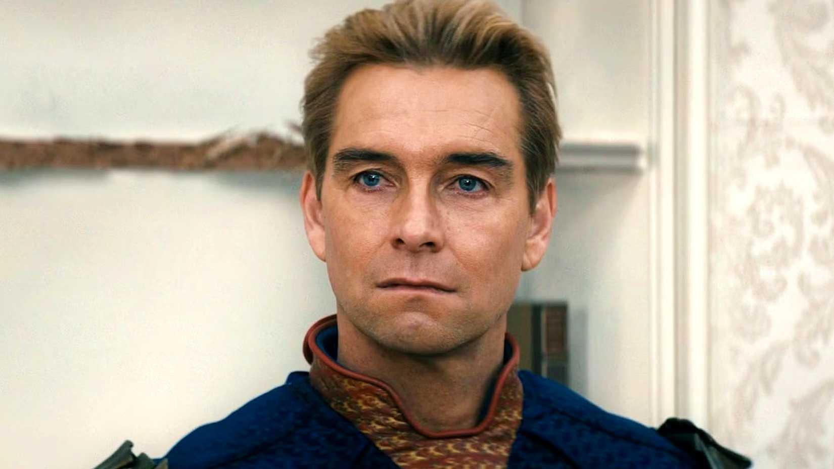 Antony Starr as Homelander unimpressed in The Boys season 5