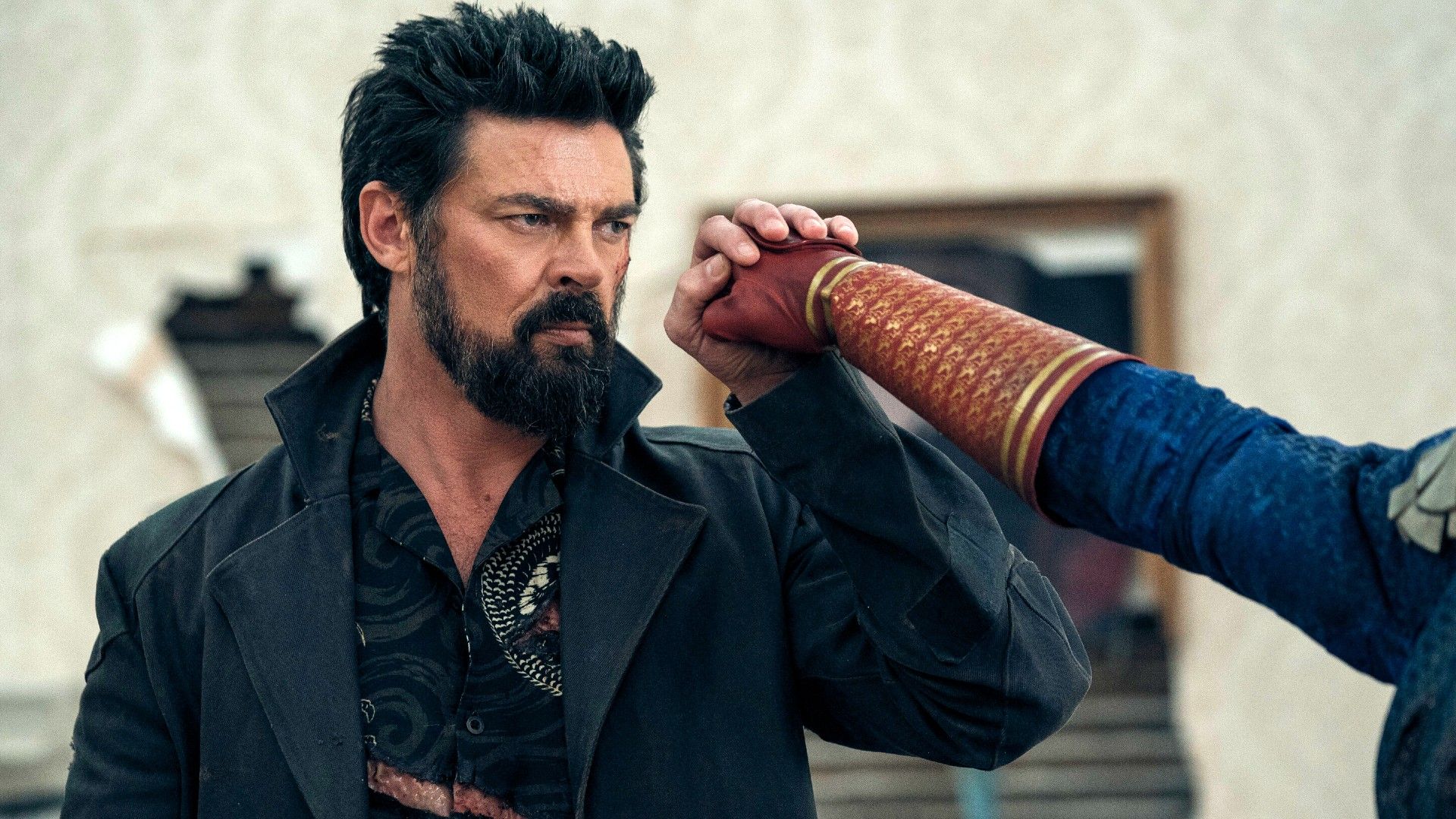 Billy stops Homelander's punch in The Boys series finale
