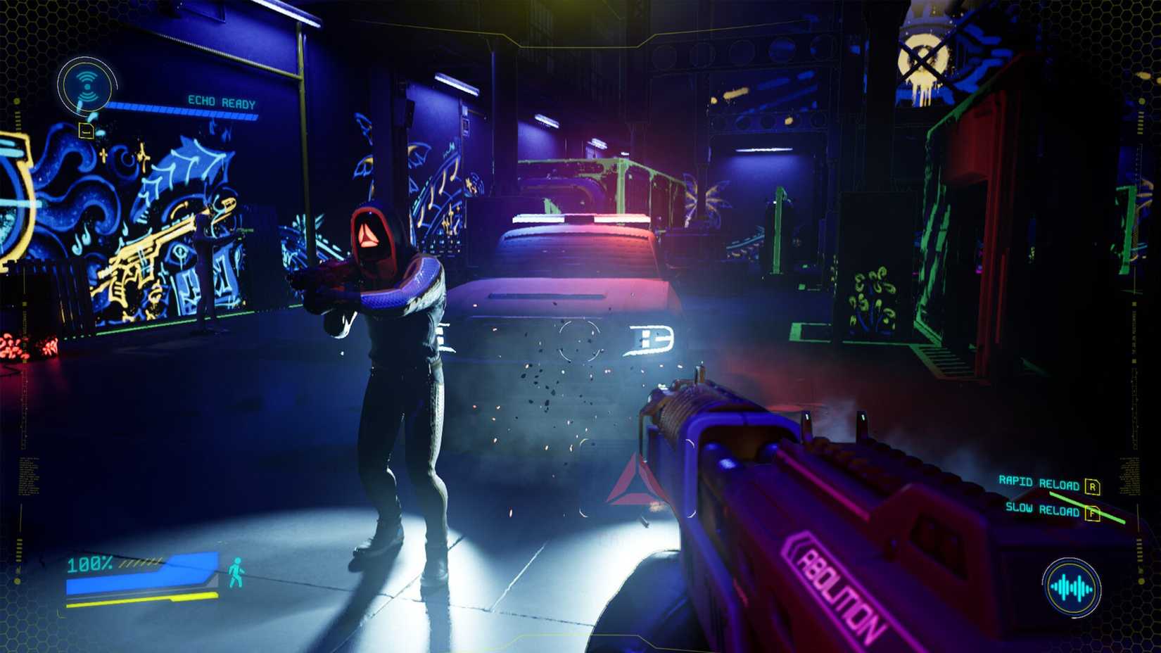 Blindfire Game Hallway Neon