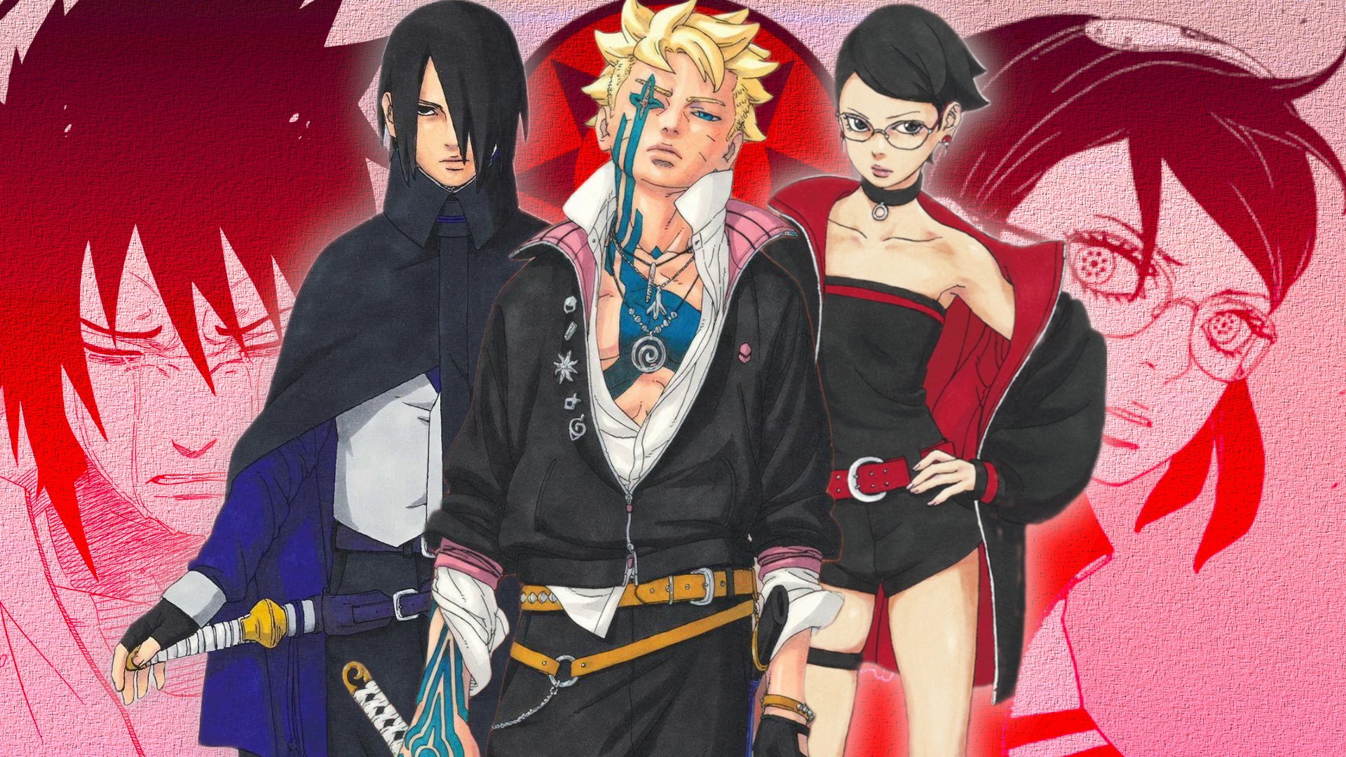 Boruto Sasuke and Sarada Mangekyo Sharingan