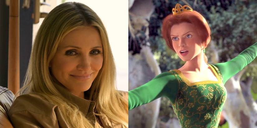 Cameron Diaz ao lado da Princesa Fiona