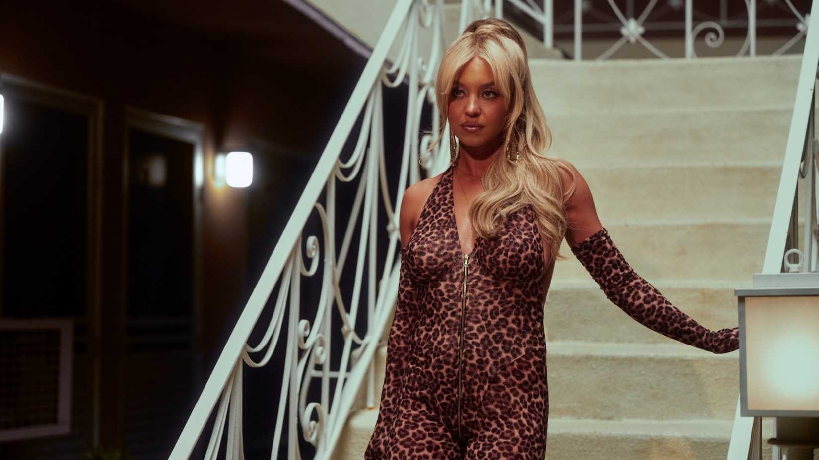 Cassie Jacobs (Sydney Sweeney) in a leopard bodysuit in Euphoria season 3, episode 4