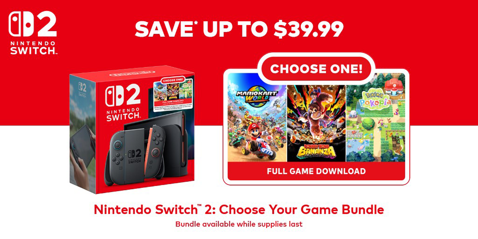 Choose your own game bundle Swtich 2
