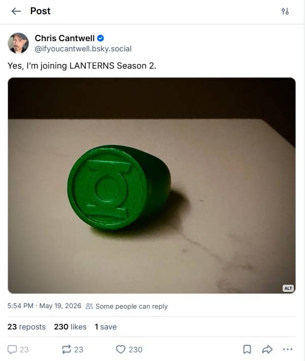 Christopher Cantwell reforça equipe de Lanterns