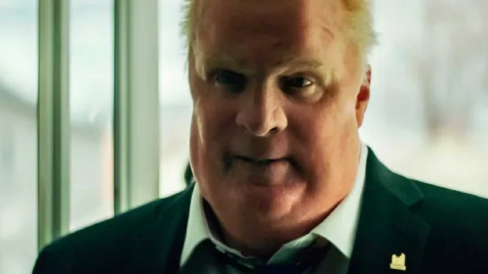 Damian Lewis stares as Rob Ford in Run This Town