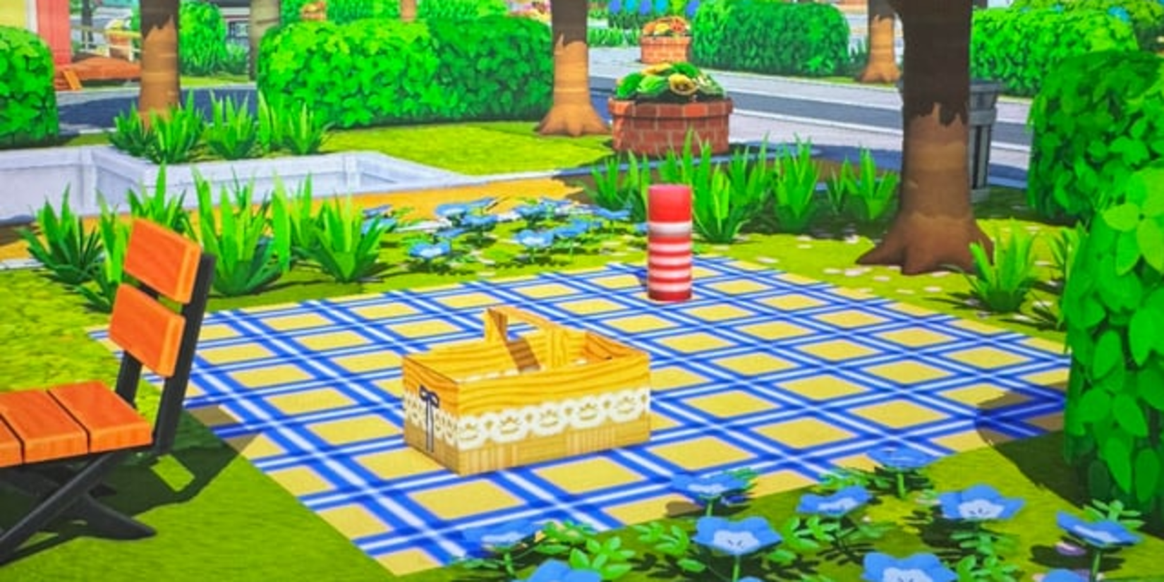 Tomodachi Life picnic blanket and Basket