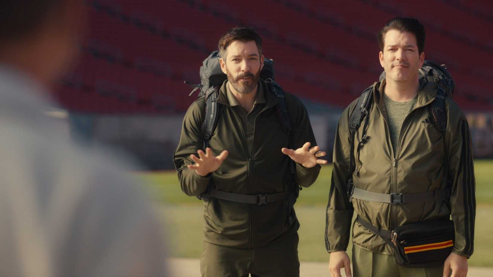 Drew and Jonathan Scott in Hacks season 5 Amazing Race episode