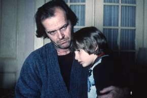 Jack Nicholson as Jack Torrance and Danny LLoyd as Danny in Stanley Kubrick’s adaptation of Stephen King’s The Shining