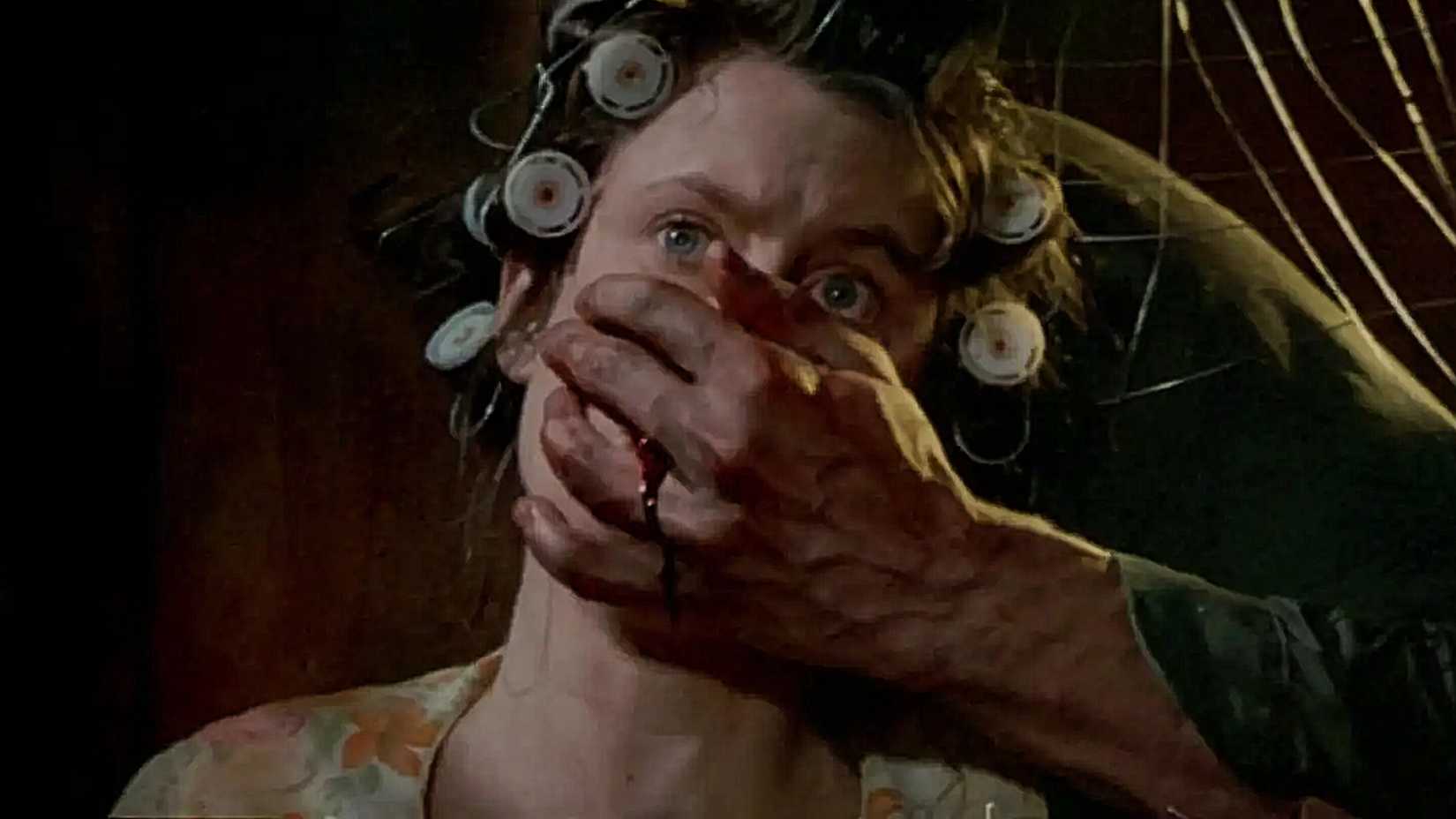 Edna Being Killed With A Knitting Needle In Friday The 13th Part III