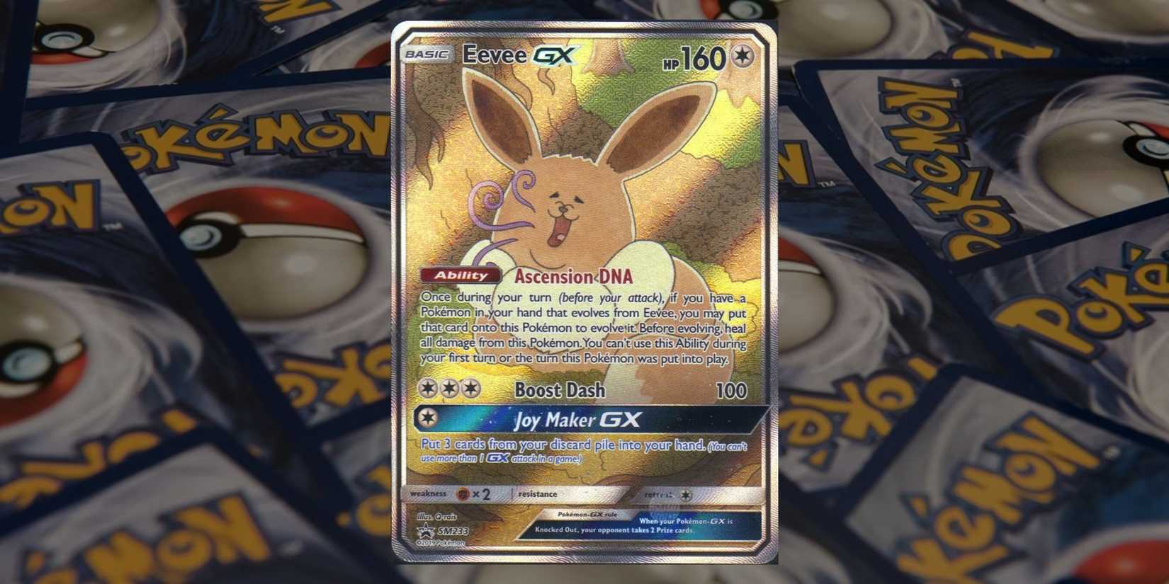 Eevee GX card SM233 from Pokemon TCG Sun and Moon