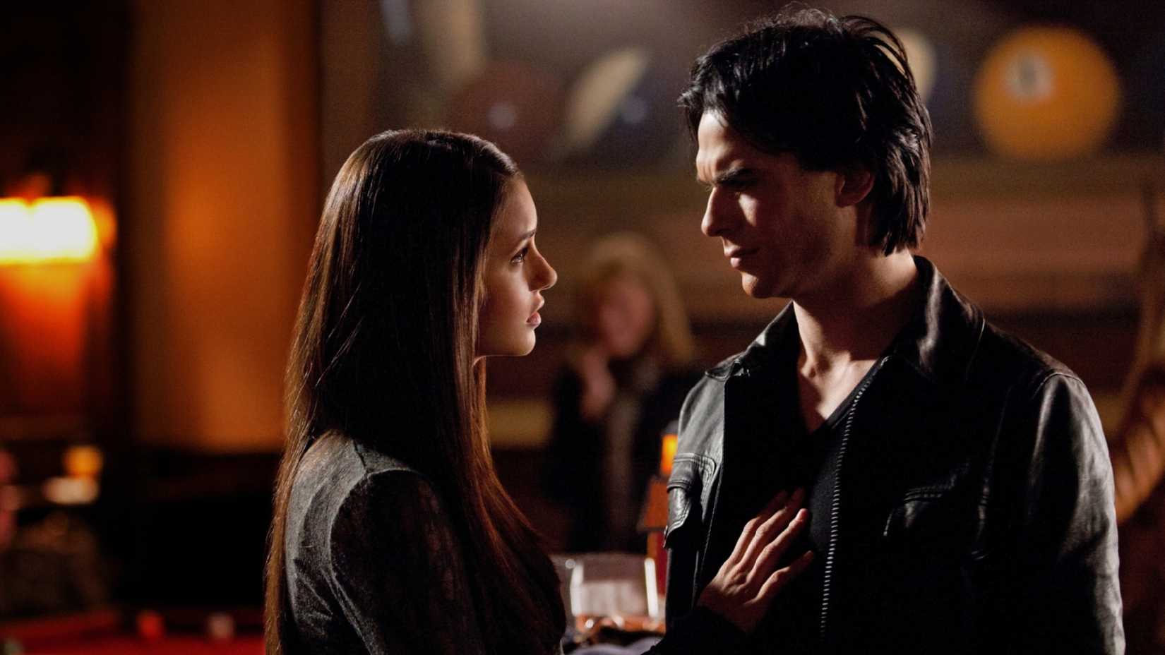 Elena puts her hand on Damon's Chest in The Vampire Diaries season 3 episode 10