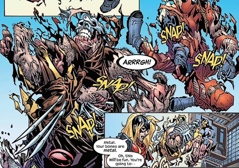 Fantastic Four #10, Malice shreds Wolverine's flesh from his bones