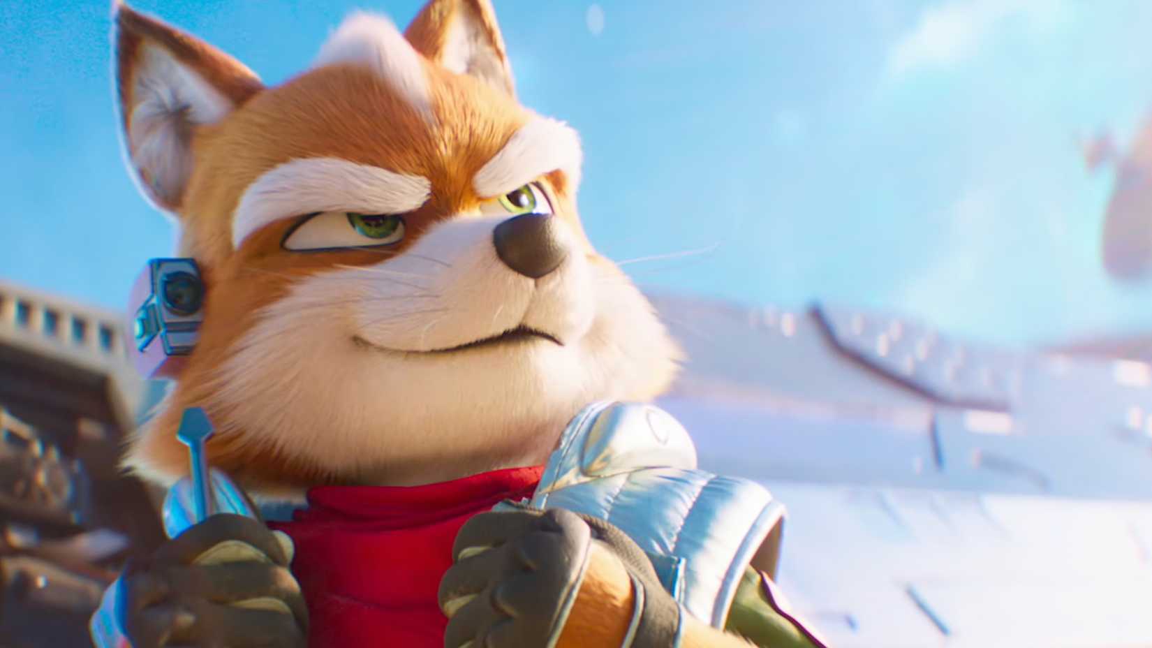 Fox McCloud em cena de The Super Mario Galaxy Movie