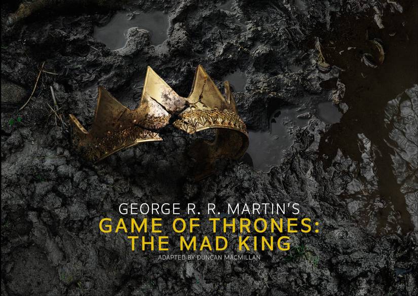 Cartaz oficial de Game of Thrones: The Mad King mostrando uma coroa quebrada