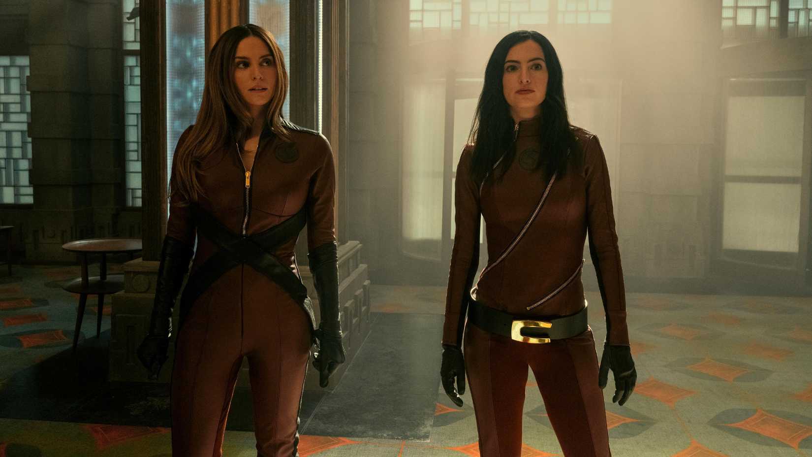 Genesis Rodriguez and Cazzie David in season 3 of The Umbrella Academy