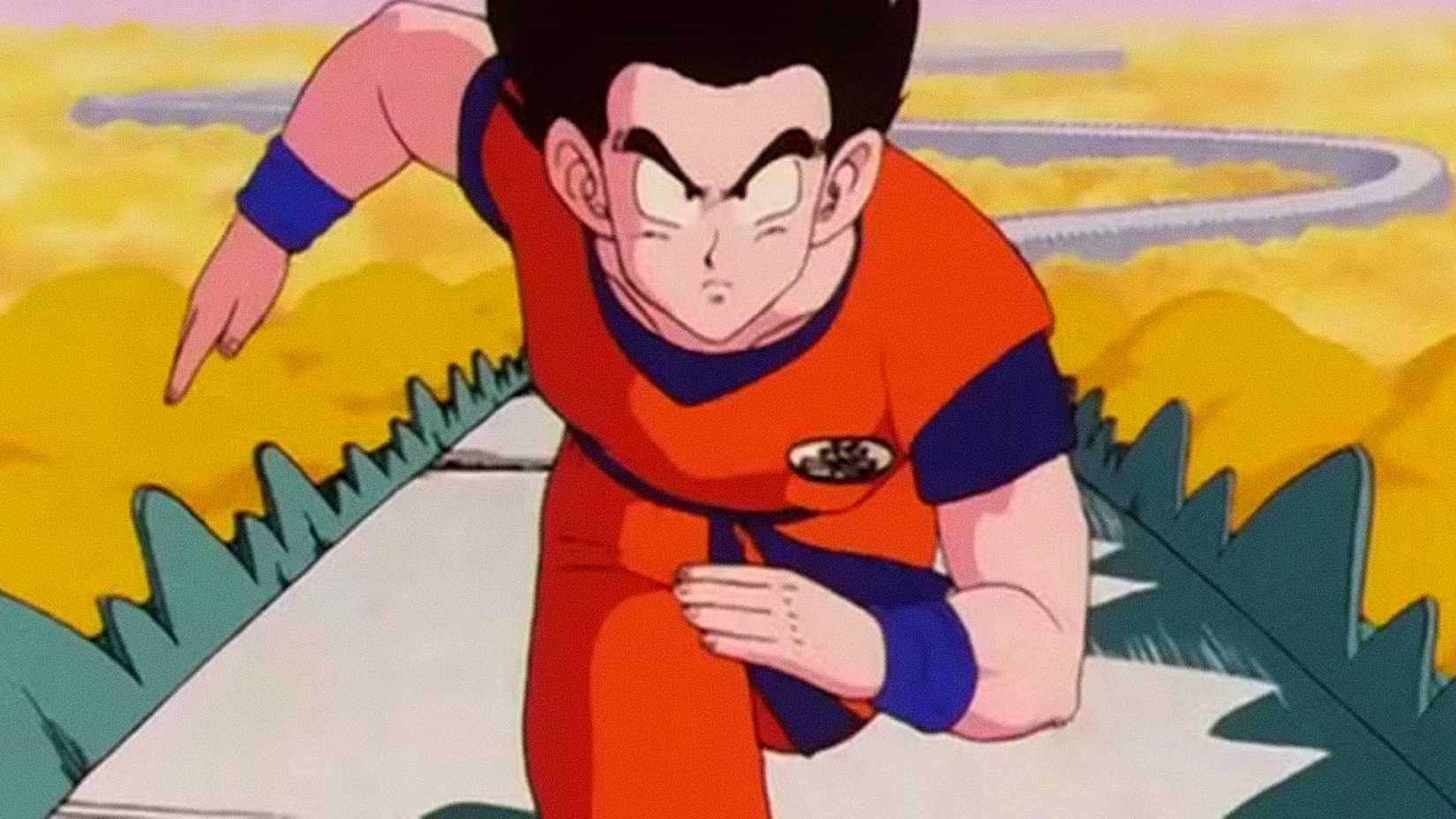 Goku runs across Snake Way in Dragon Ball Z