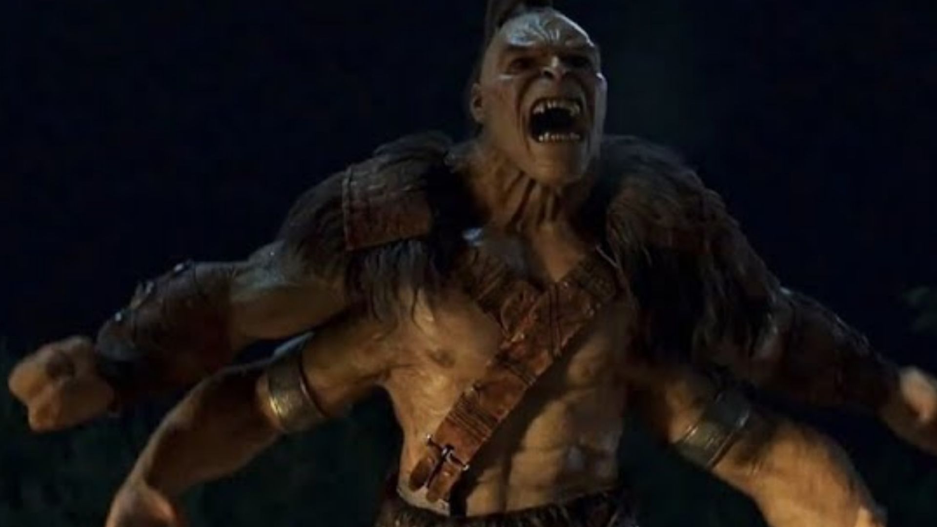Goro em cena de combate no filme Mortal Kombat de 2021