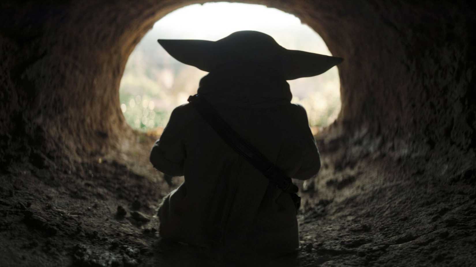 Grogu em um túnel em The Mandalorian & Grogu