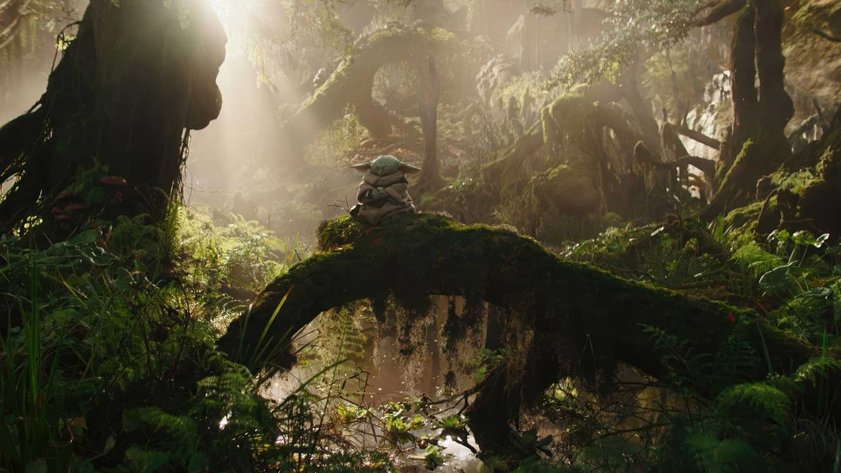 Grogu meditando