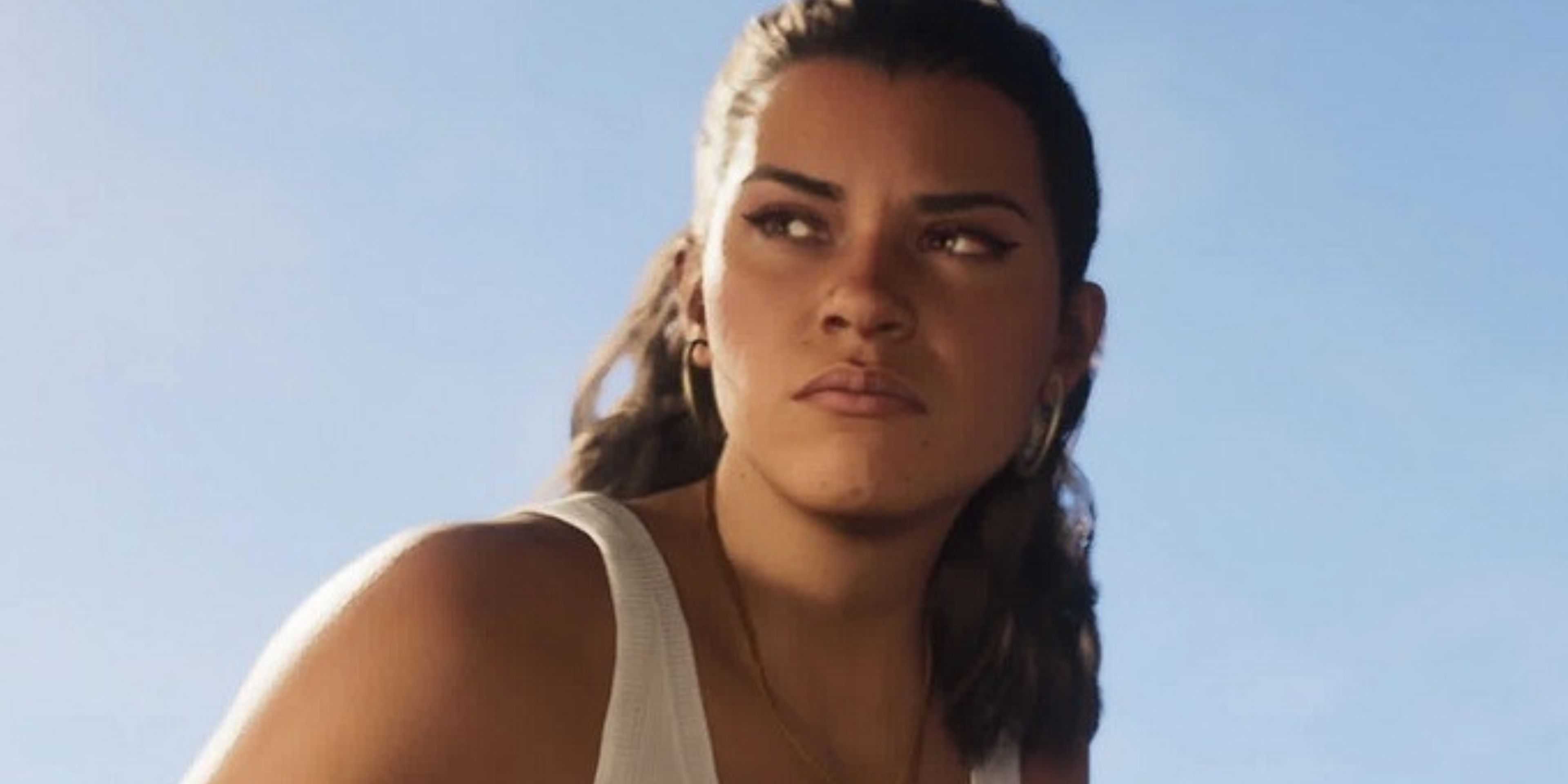 Lucia from gta 6 scowling