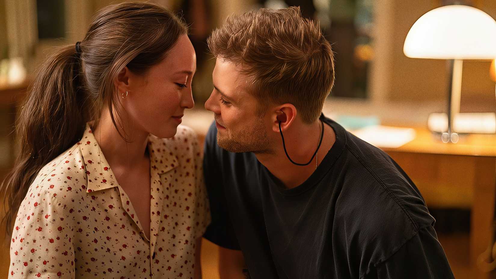 Havana Rose Liu e Leo Woodall em cena de Tuner
