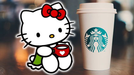 Hello Kitty next to a Starbucks cup - Anime Featured Image