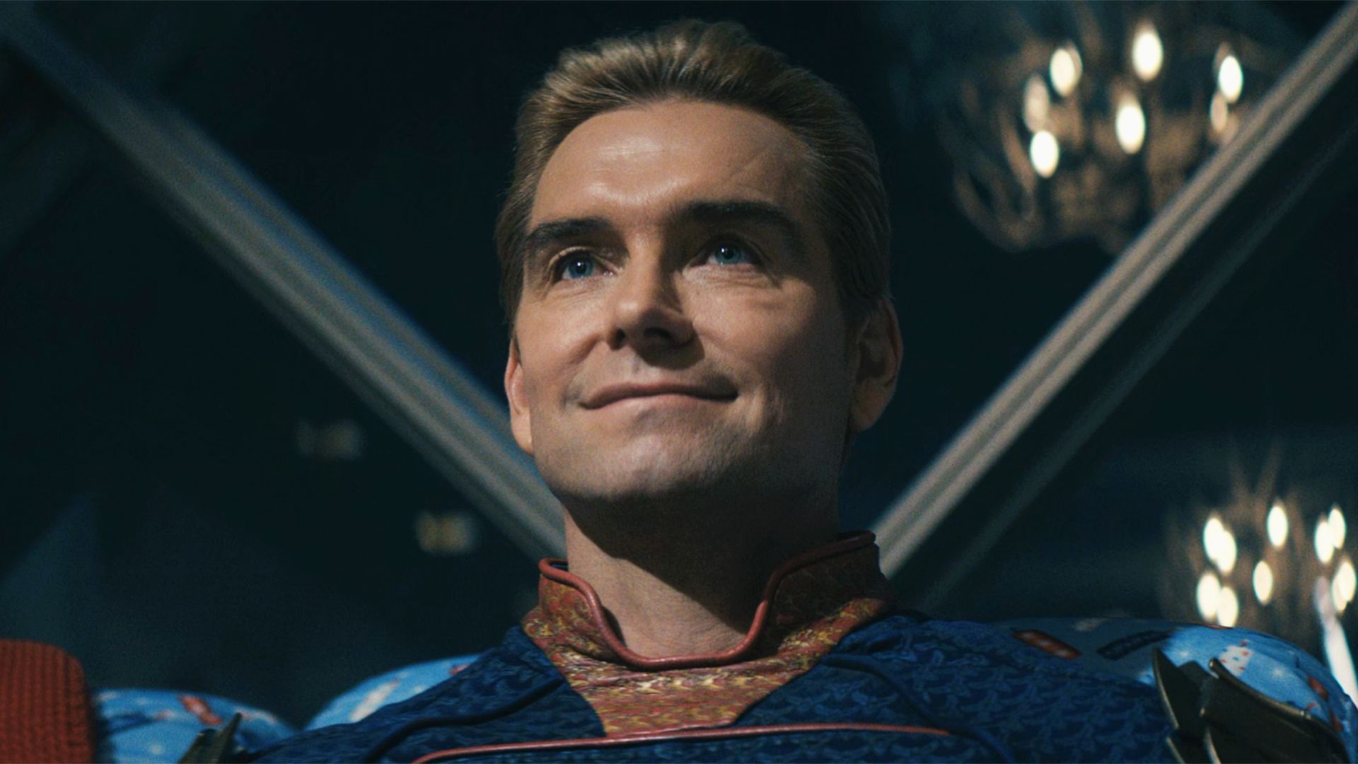 Homelander looking at Firecracker in The Boys season 5, episode 5