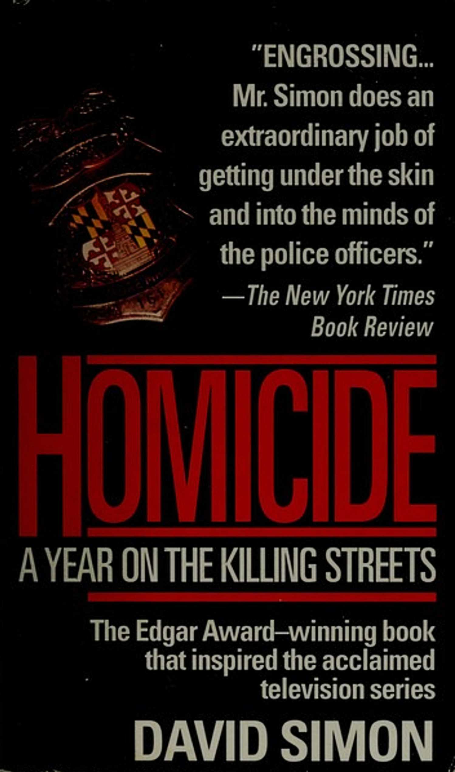 homicide a year on the killing streets paperback cover