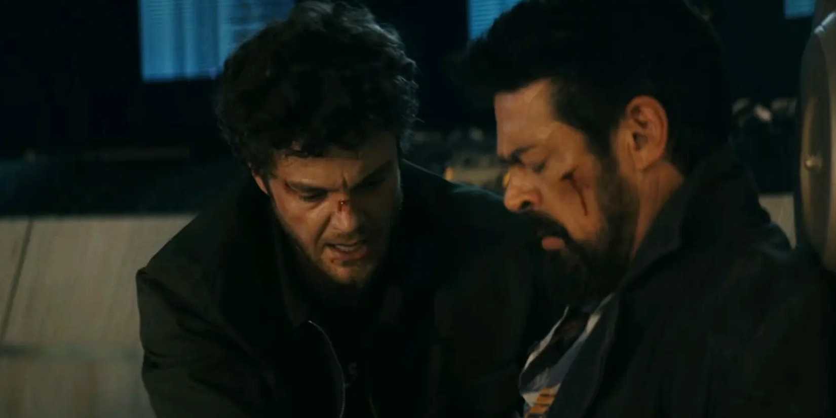 hughie holds butcher as he dies in the boys finale