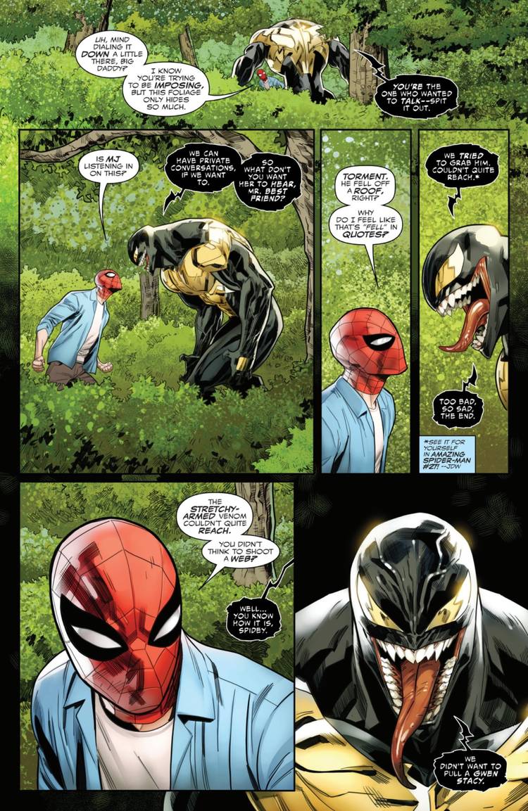 venom 258 spider-man gwen stacy joke