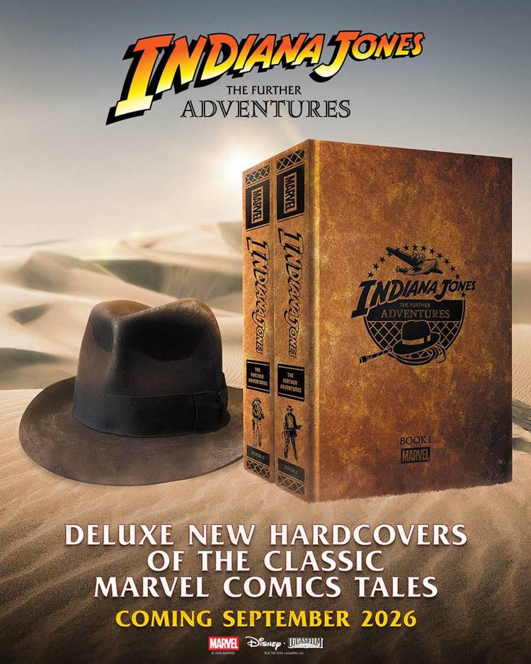 INDIANA JONES THE FURTHER ADVENTURES BOOK I and INDIANA JONES THE FURTHER ADVENTURES BOOK II Deluxe Hardcover Books Image