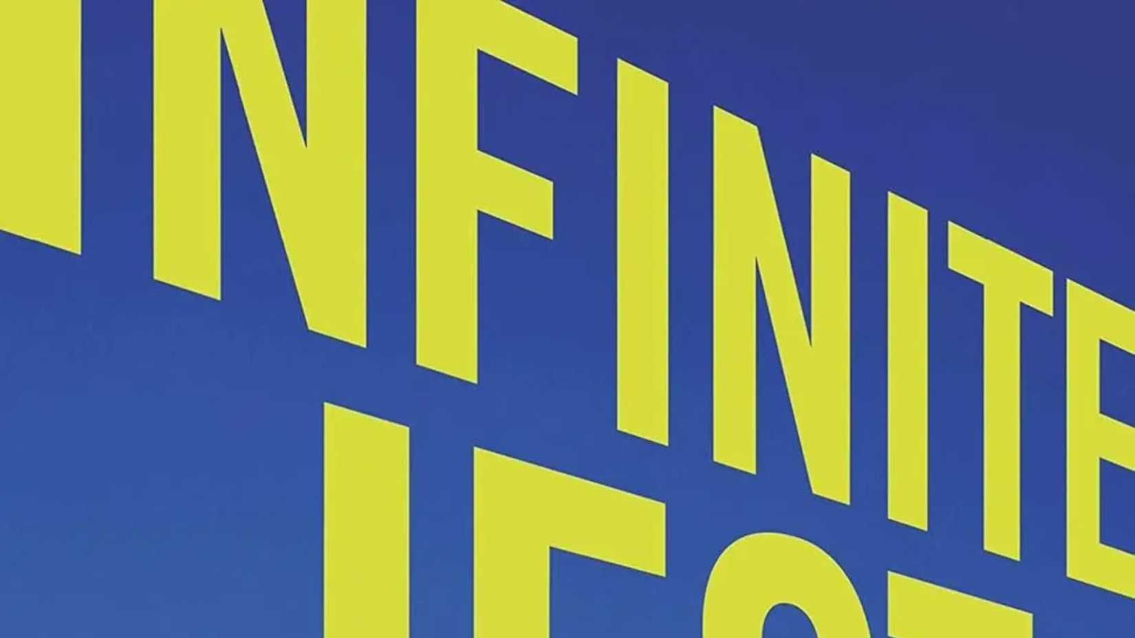 Part of the book cover for Infinite Jest