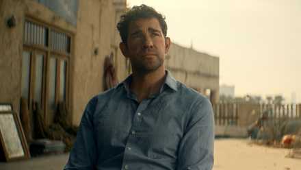 Jack Ryan looking up wistfully in Ghost War