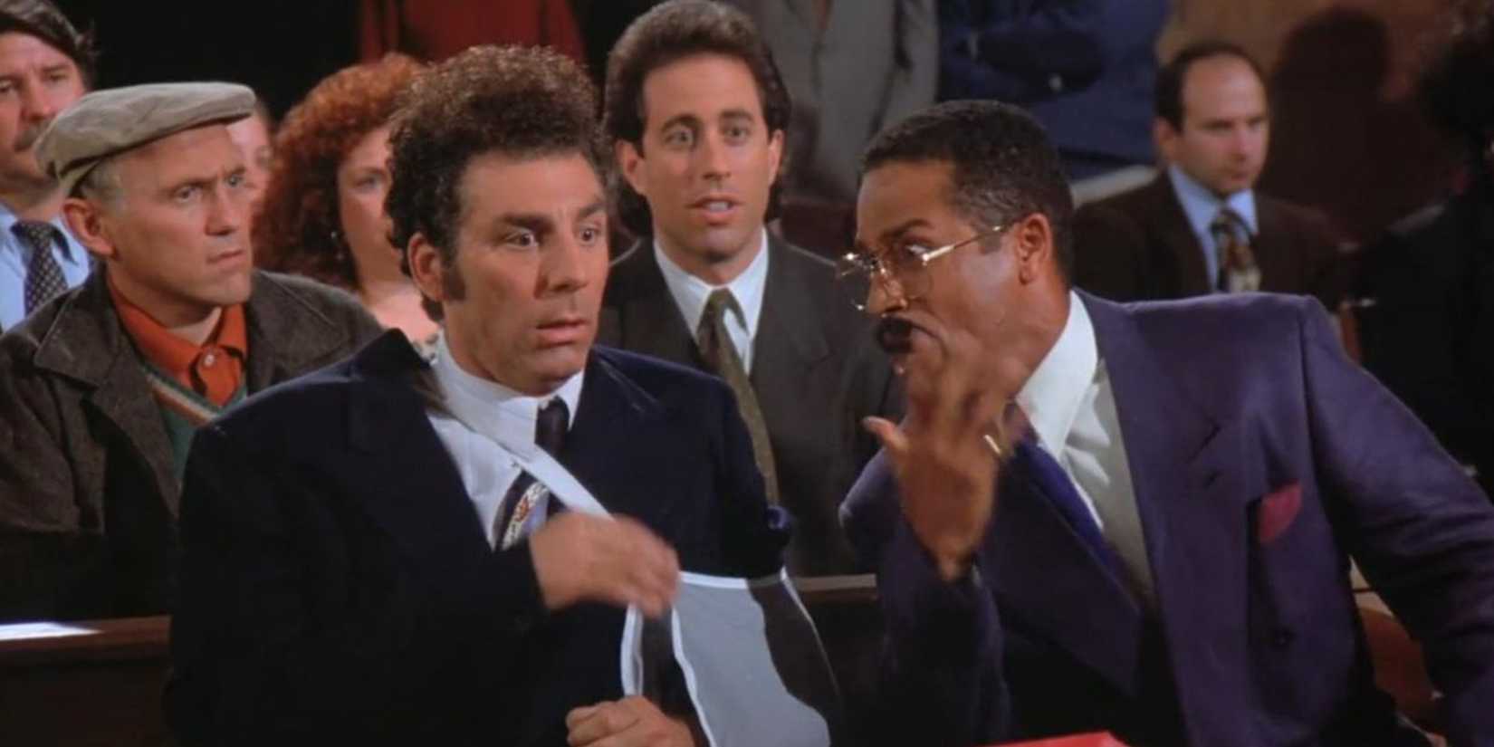 Jackie yelling at Kramer in court in Seinfeld