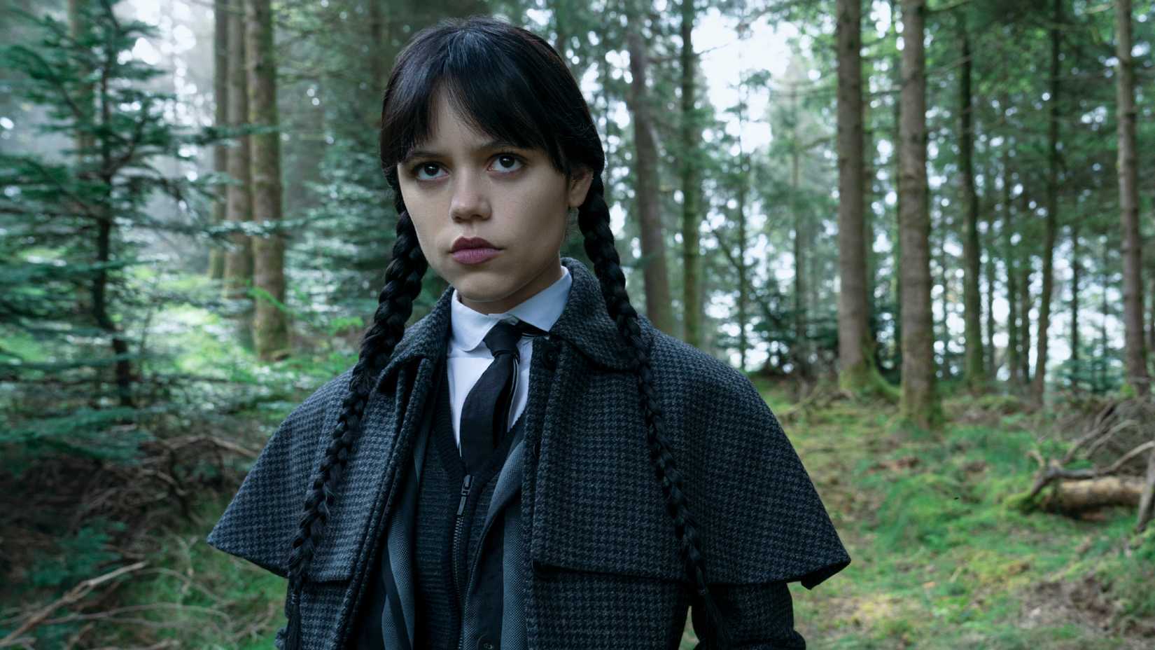 Jenna Ortega como Wandinha Addams na série da Netflix
