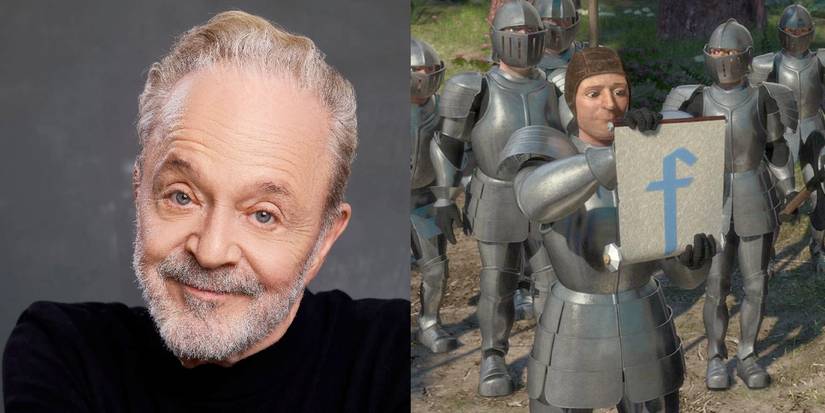 jim cummings publicity still side by side with the captain of the guards in shrek