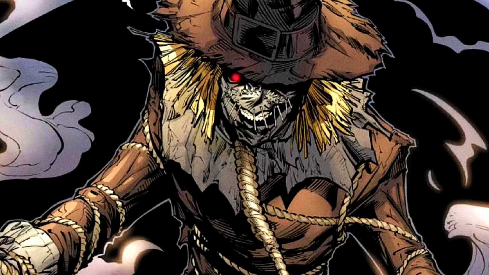 Jonathan Crane aka Scarecrow wears his classic DC costume