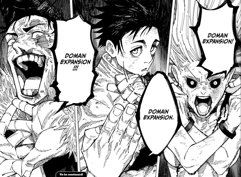 Jujutsu Kaisen 3-way domain expansion manga panel