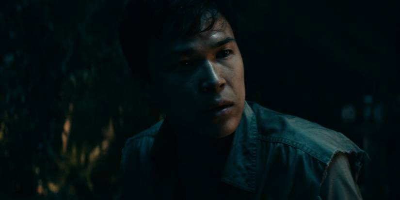 Kimiko's brother looks to the side in The Boys season 1