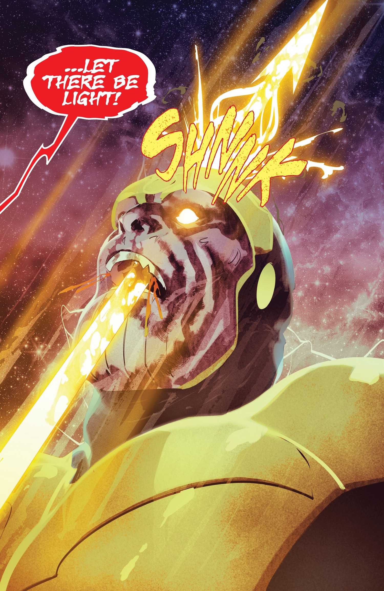Knull kills Thanos by stabbing him with the All-Light blade