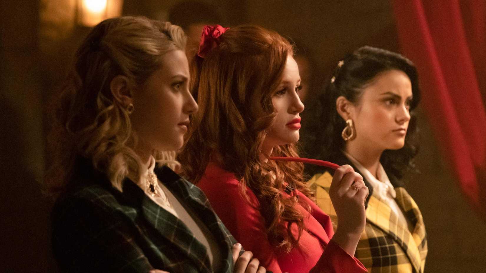 lili reinhart madelaine petsch and camila mendes in riverdale