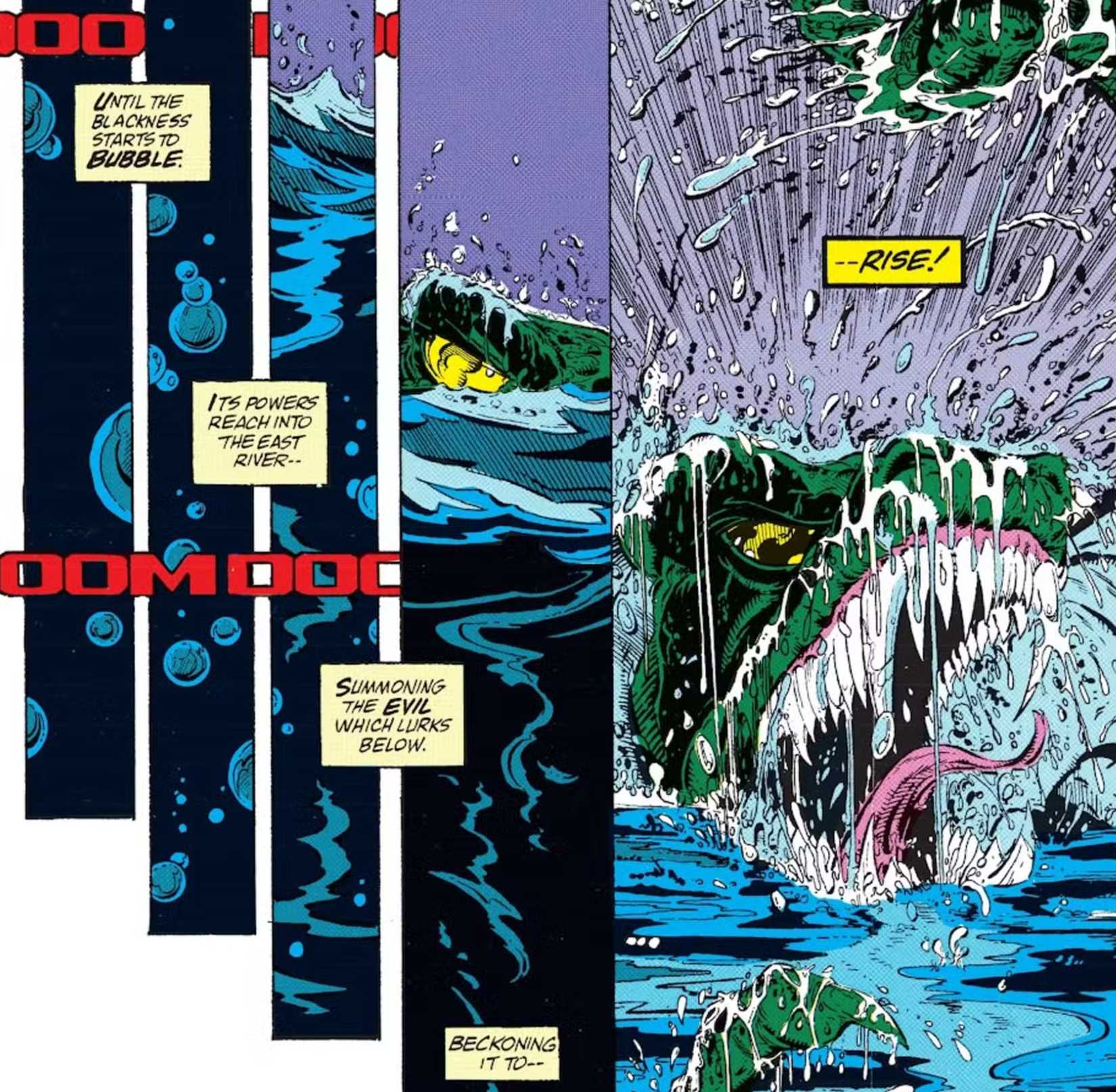 LIZARD ARISES FROM THE DEPTHS IN SPIDER-MAN 1