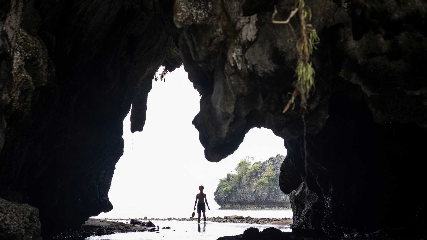 A large cave opening in Lord of the Flies