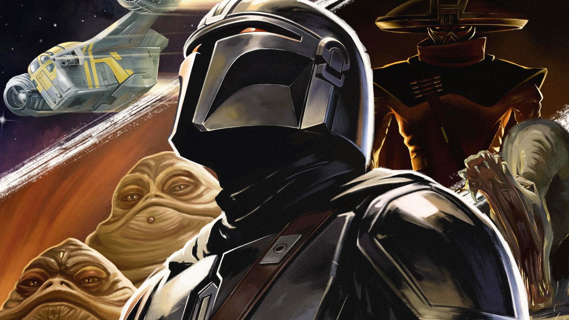 Mandalorian and Grogu poster with Hutts and Embo