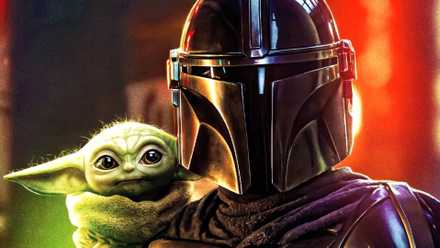 Mandalorian & Grogu Poster Neon Star Wars Image-1
