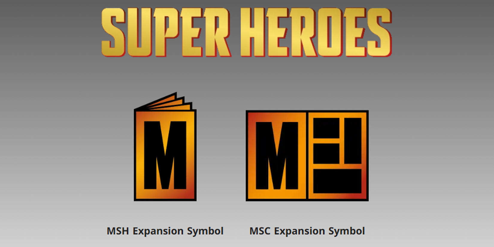Marvel Super Heroes card types and symbols